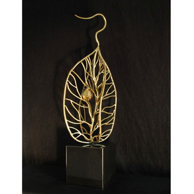 孔雀之一 抽象現(xiàn)代藝術(shù)品雕塑臺式擺件金屬工藝品酒店擺設(shè)品