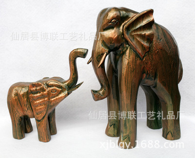 【生產(chǎn)廠家 手工雕刻實(shí)木大象 吉祥對(duì)裝 禮品動(dòng)物擺件批發(fā)】?jī)r(jià)格,廠家,圖片,木質(zhì)、竹質(zhì)工藝品,仙居縣博聯(lián)工藝禮品廠-